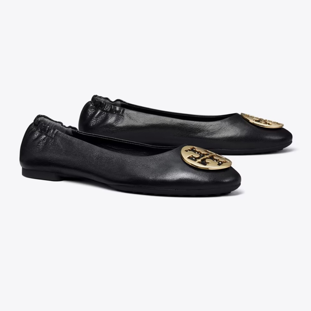 Tory Burch | GUC - Clair Ballet Flat - Size 5 - Black/Gold